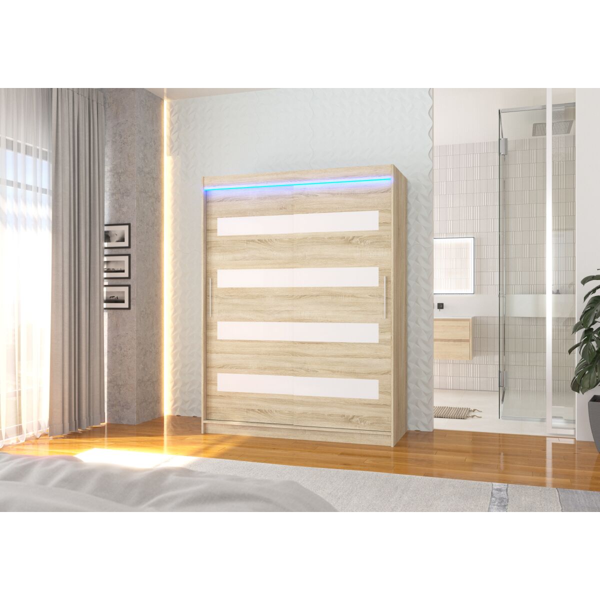 Sonoma + White Lacobel