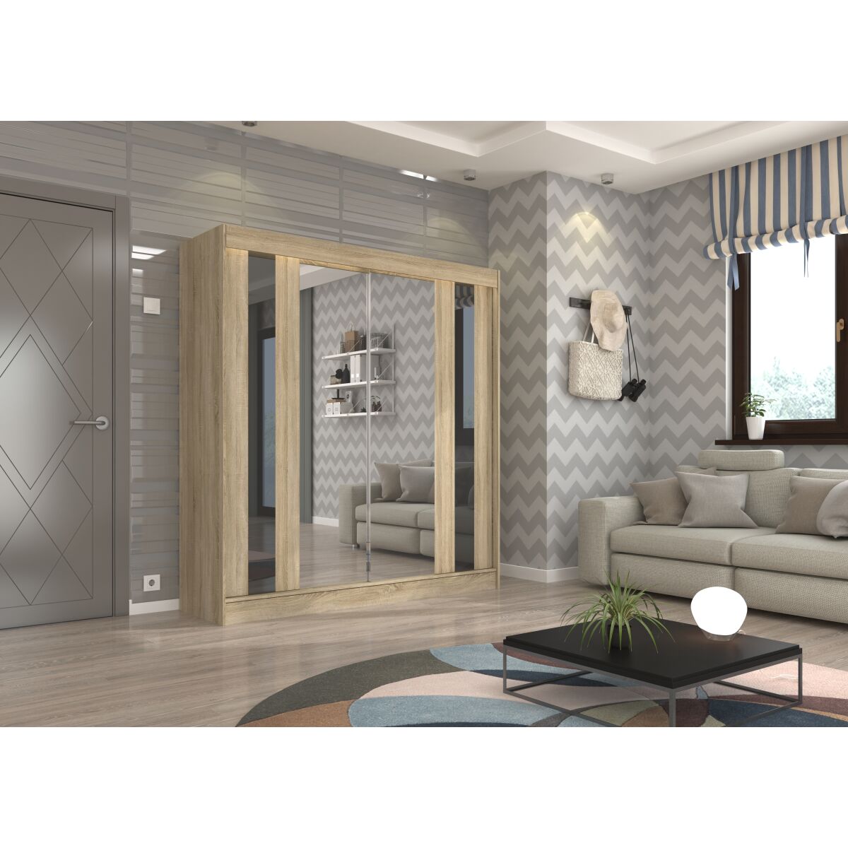 Sonoma + Black Lacobel