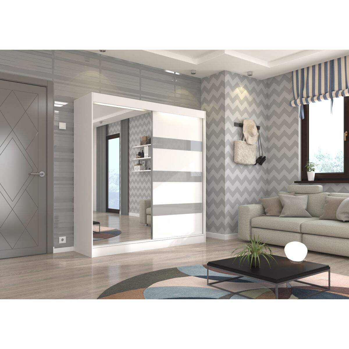 White + Gray Lacobel