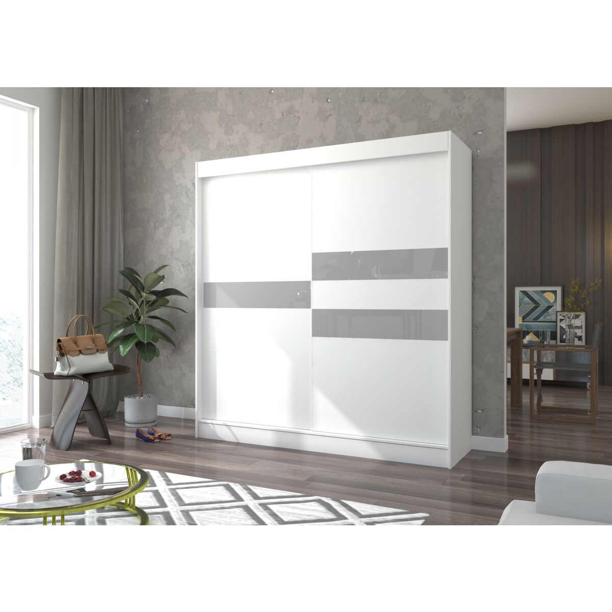 White + Gray Lacobel