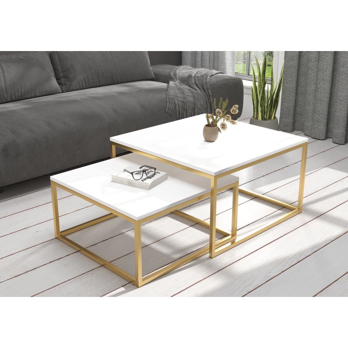 Gold + White