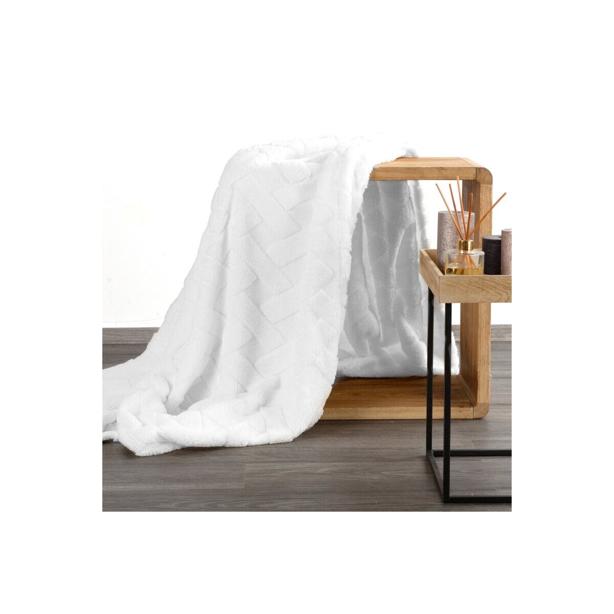 Плед D91 Caro 170 x 210 см Белый