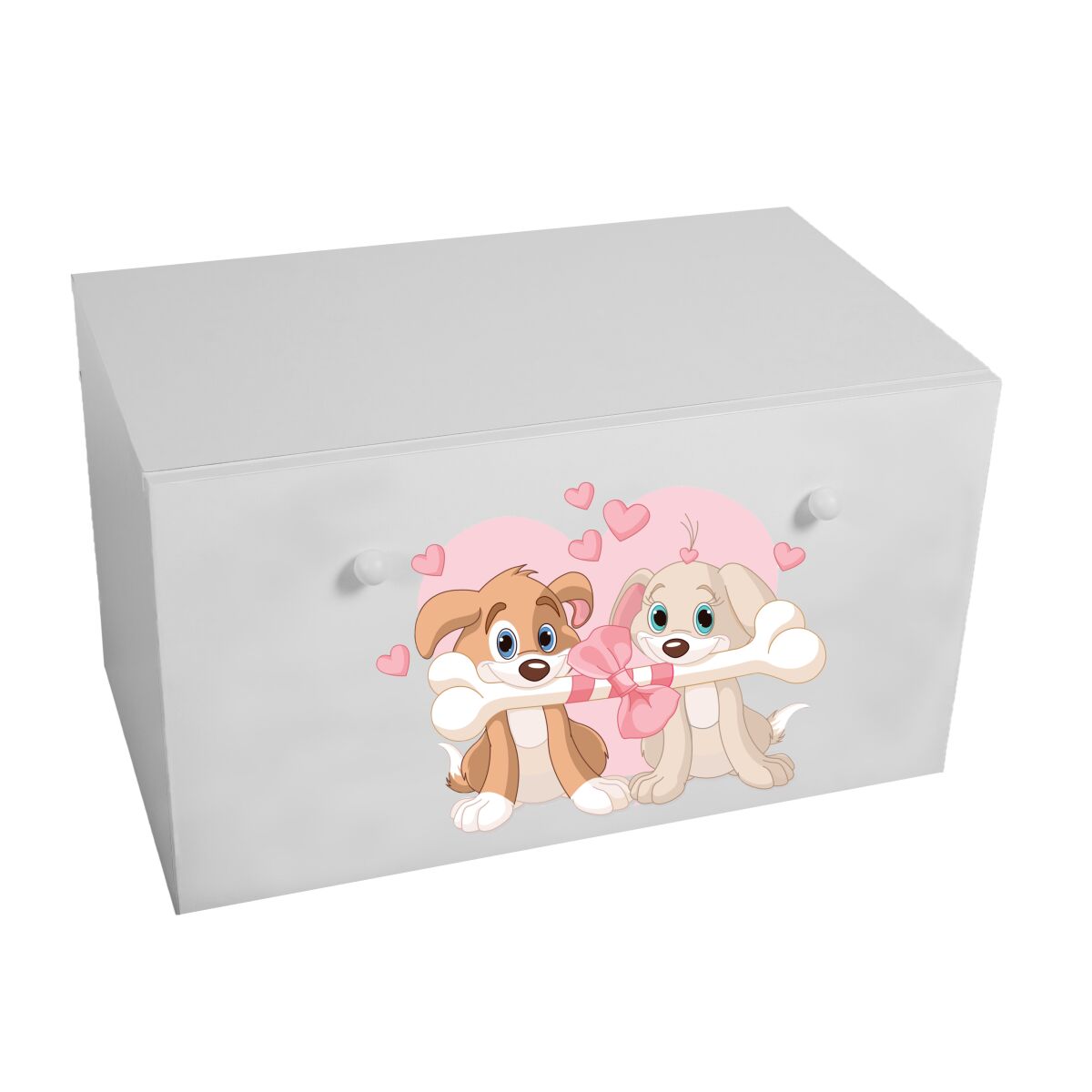 Toy box INGA – White + DOG Toy box INGA – White + DOG