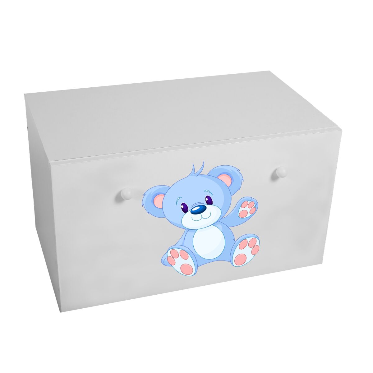 Toy box INGA – White + BLUE BEAR Toy box INGA – White + BLUE BEAR