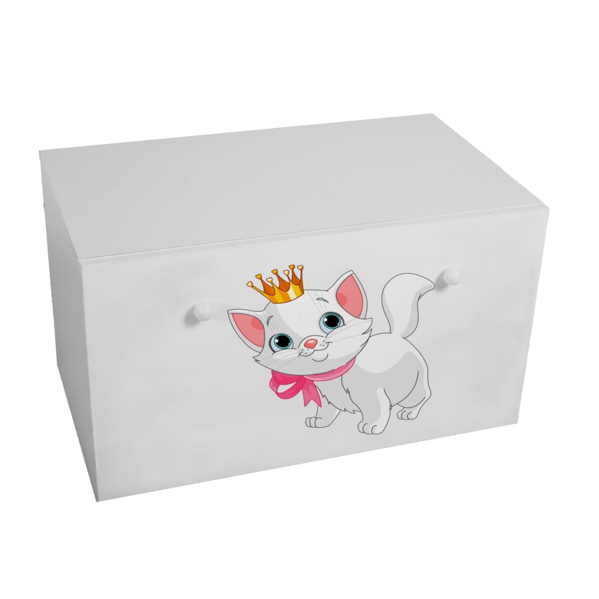 Toy box INGA – White + CAT Toy box INGA – White + CAT