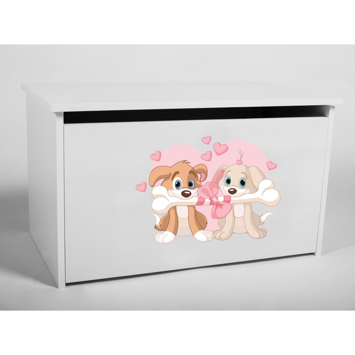 Toy box DARIA – White + DOG Toy box DARIA – White + DOG