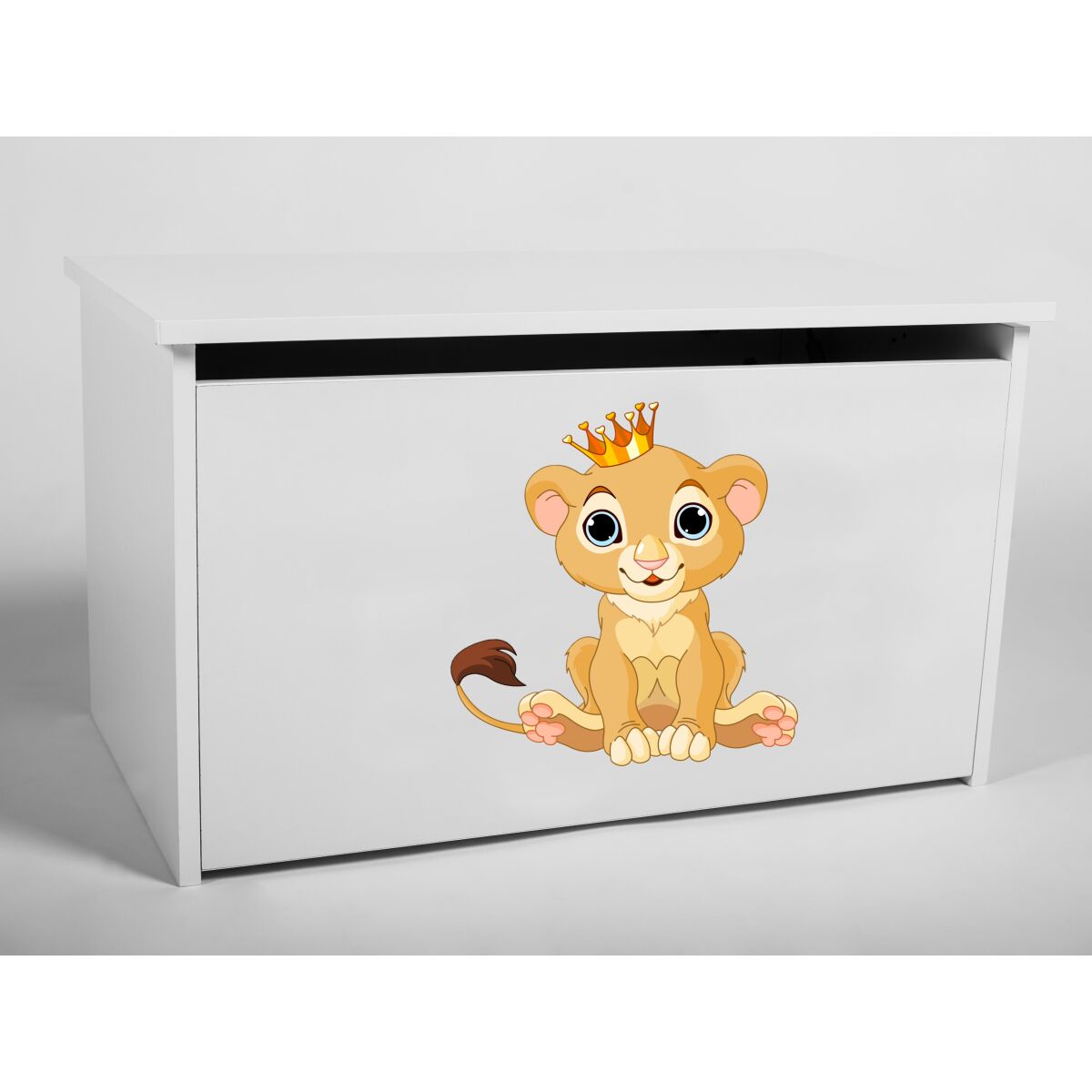Toy box DARIA – White + LION Toy box DARIA – White + LION