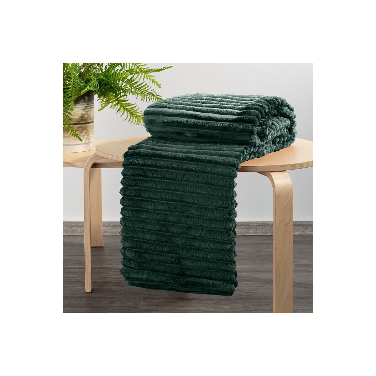 Pleed Soft Blanket D91, Tume Roheline 170×210 cm