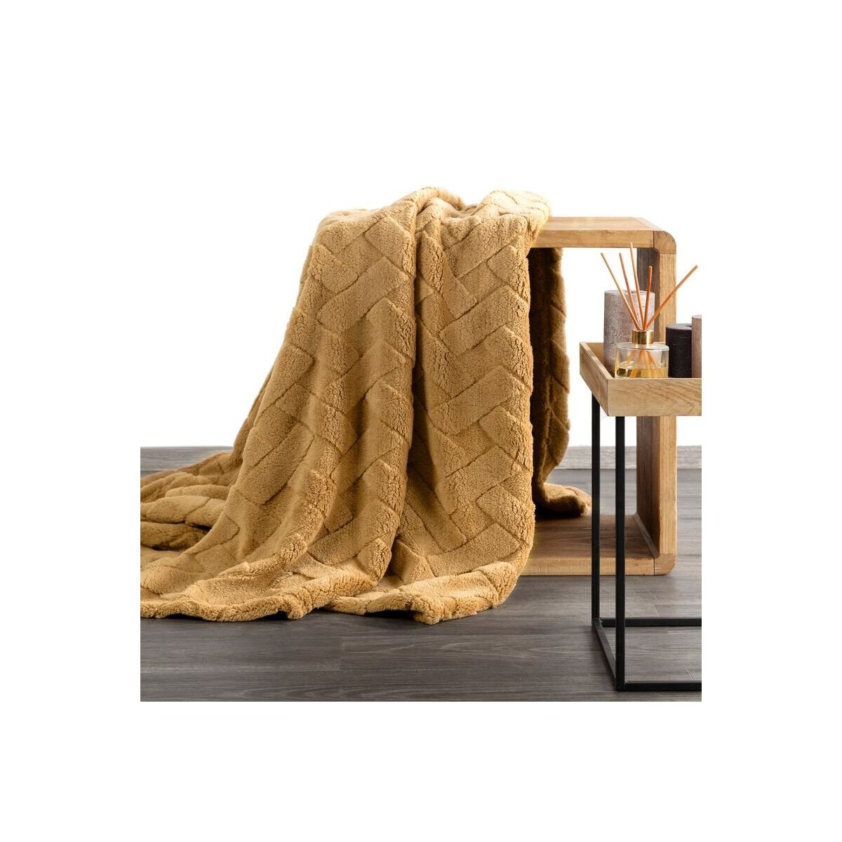 Плед D91 Caro 200 x 220 см Медовый
