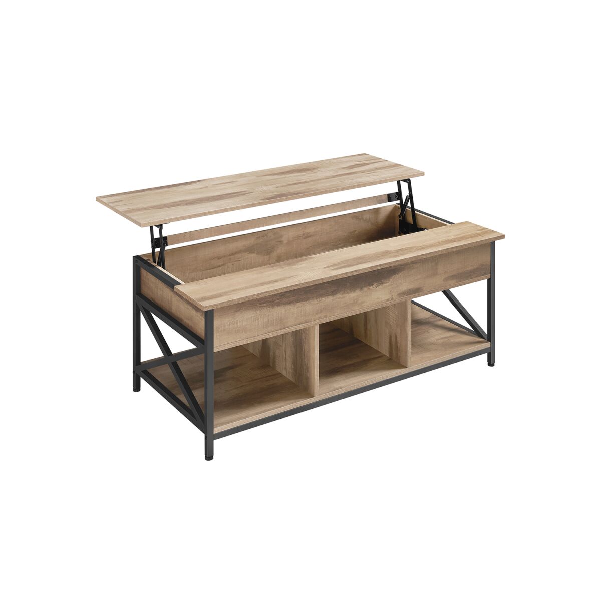 Coffee Table with Open and Hidden Storage