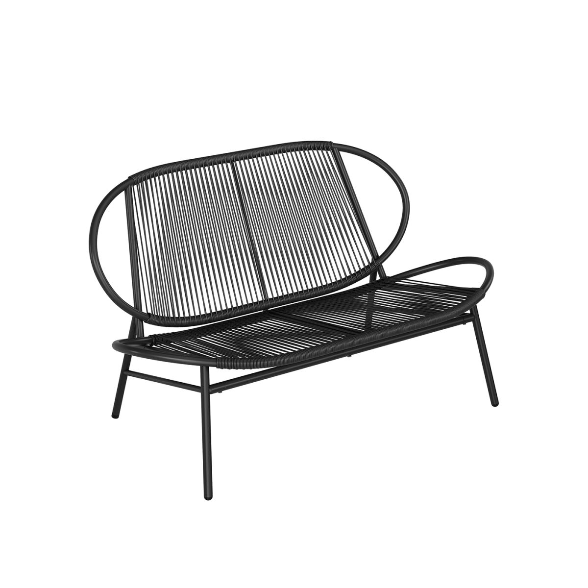 PE-Rattan Garden Bench 70 x 138.5 x 79 cm