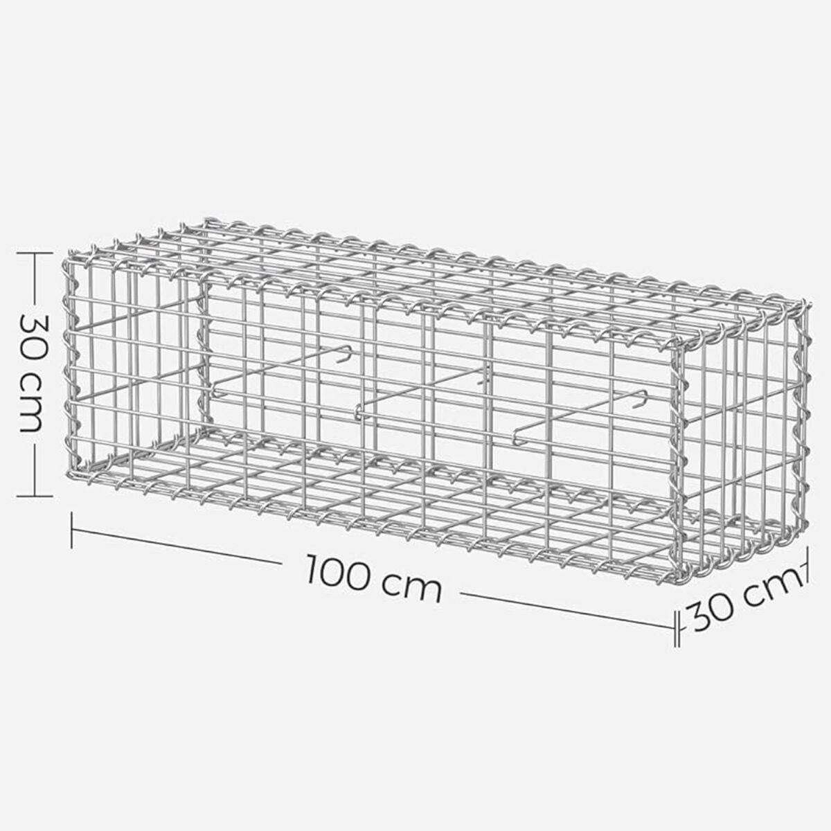 Gabioon Korv, Metallkivikast 5 x 10 cm Võrgusilmaga Seinamaterjalide jaoks