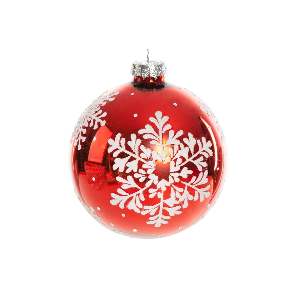 Glass Christmas Ornament Red Ø10 cm