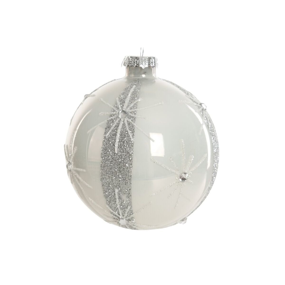 Glass Christmas Ornament Silver