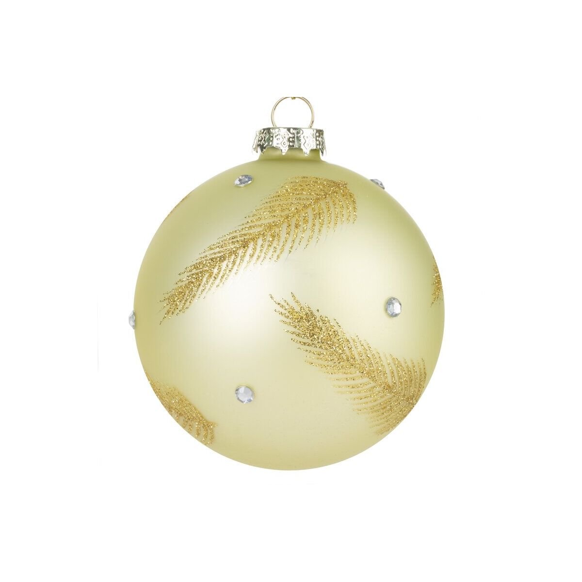 Glass Christmas Ornament 10 CM Champagne