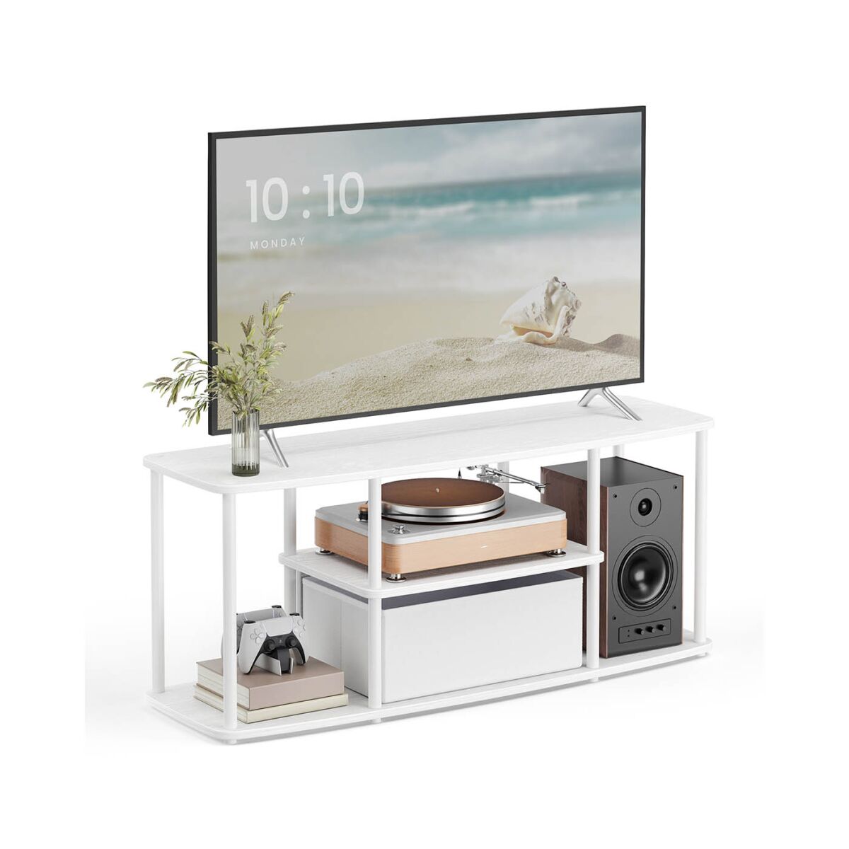TV Cabinet for TVs up to 50 Inches Snow White-Matte White