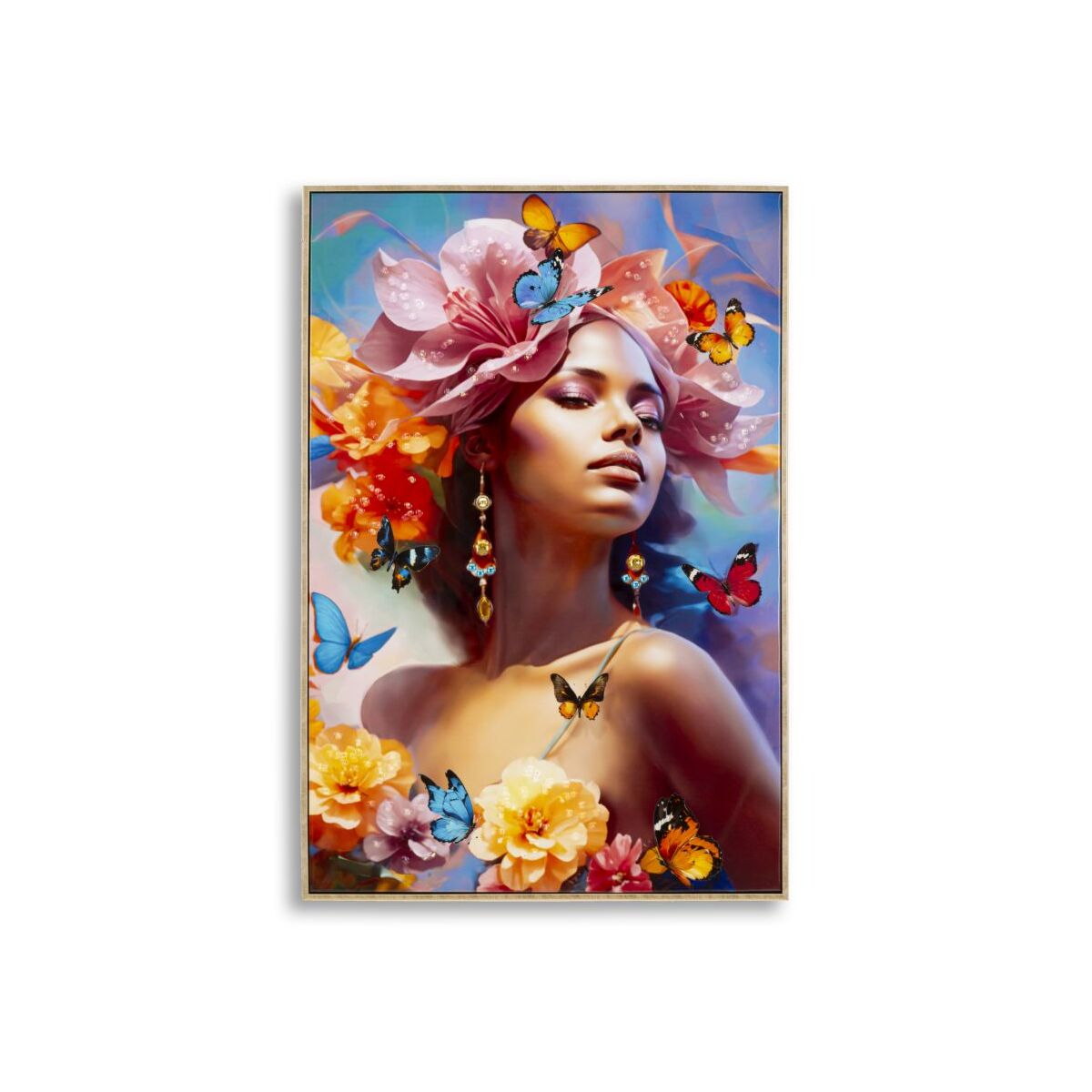 Läiklakitud lõuendimaal raamiga -B- 62x4x92 cm