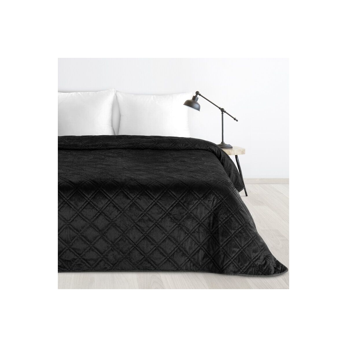 Voodikate D91 LUIZ 8 Must 200 x 220 cm