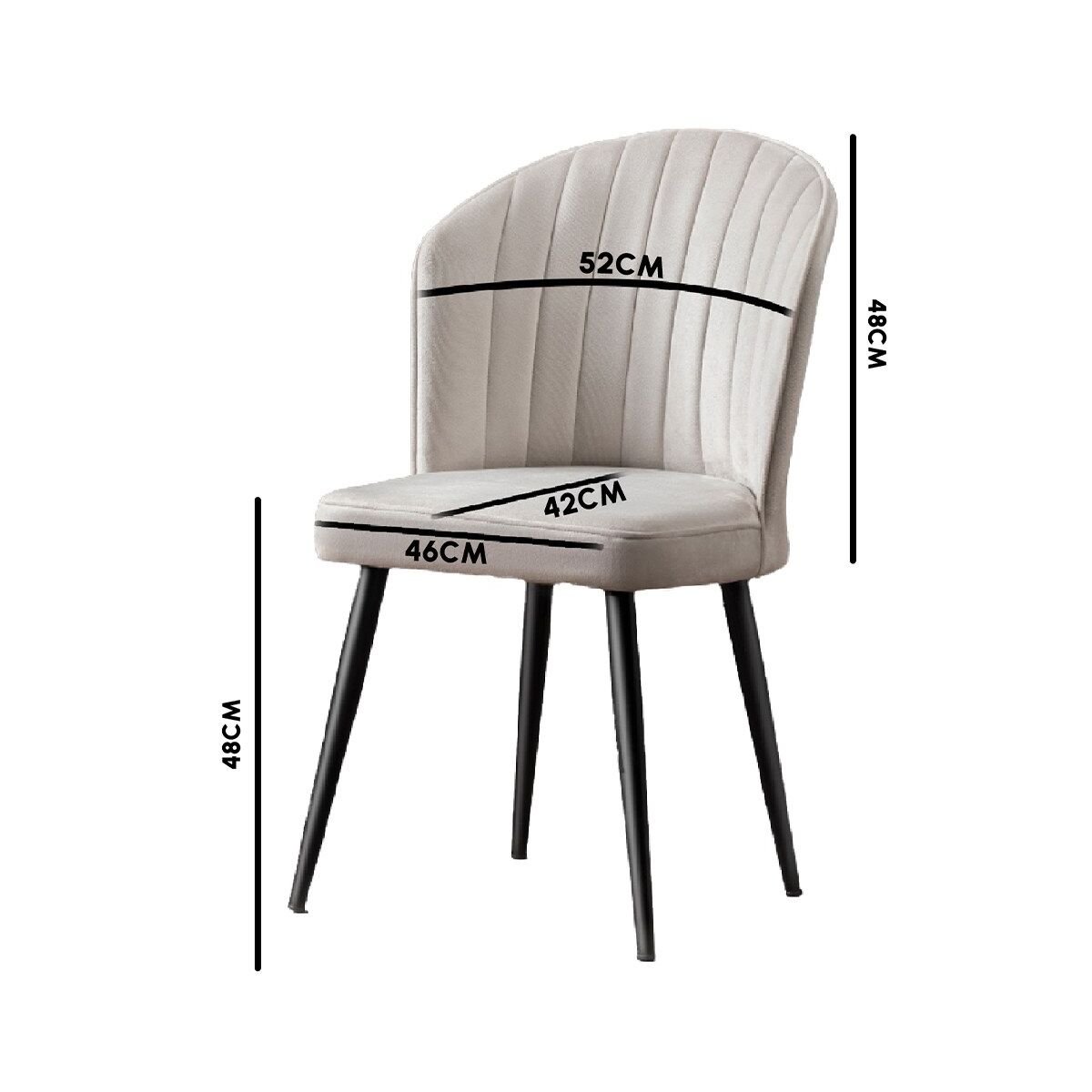 Stiilne Toolikomplekt (2 tükki), Must, 52 x 85 x 42 cm