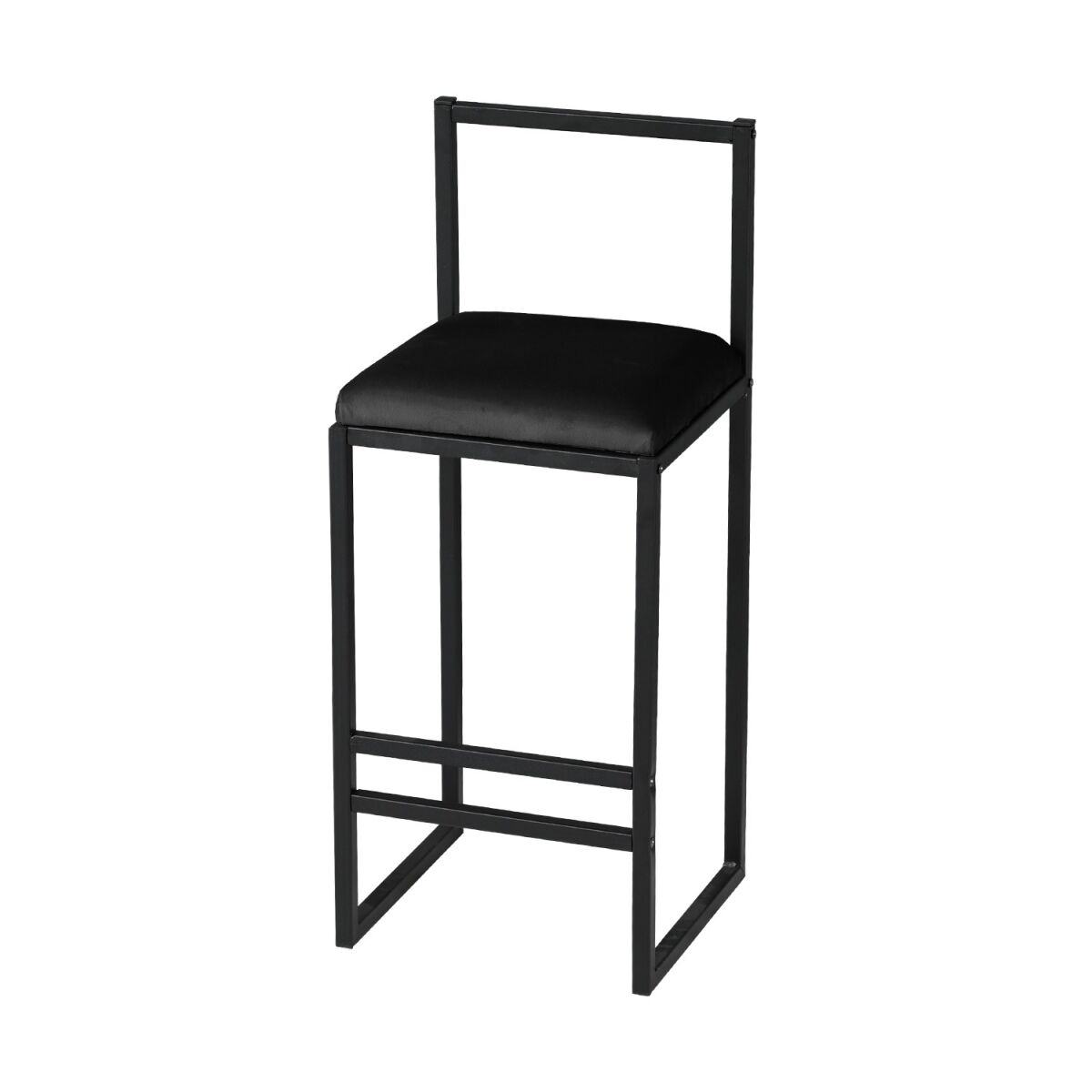 Stiilne must baaripukk, 100% metall, 35x35x84 cm