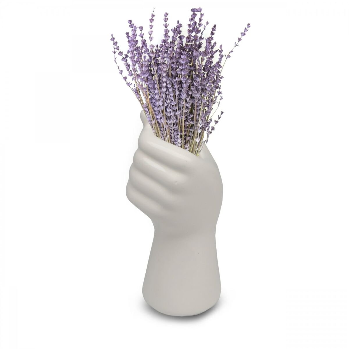 Elegantne valge keraamiline vaas, 17 cm