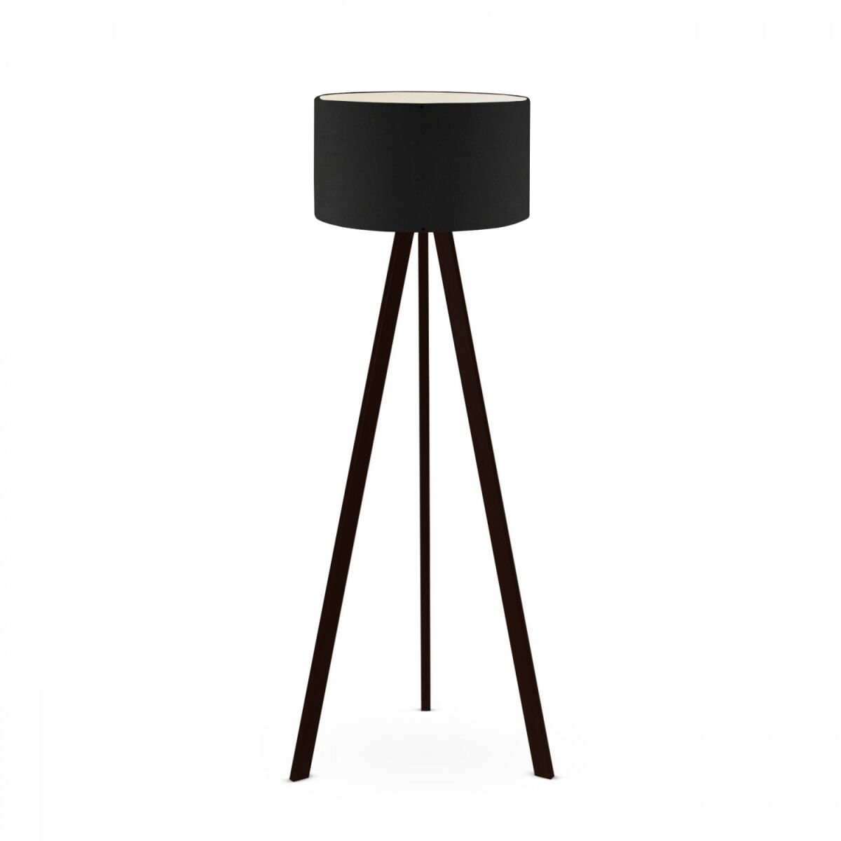 Moodne must põrandalamp MDF jalgadega, 140 cm kõrgus, E27 pesa, 100% PVC