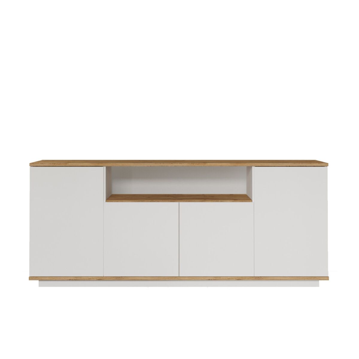 Elegantne konsoollaud, Atlantic männi & valge, 180 x 75 x 44,5 cm