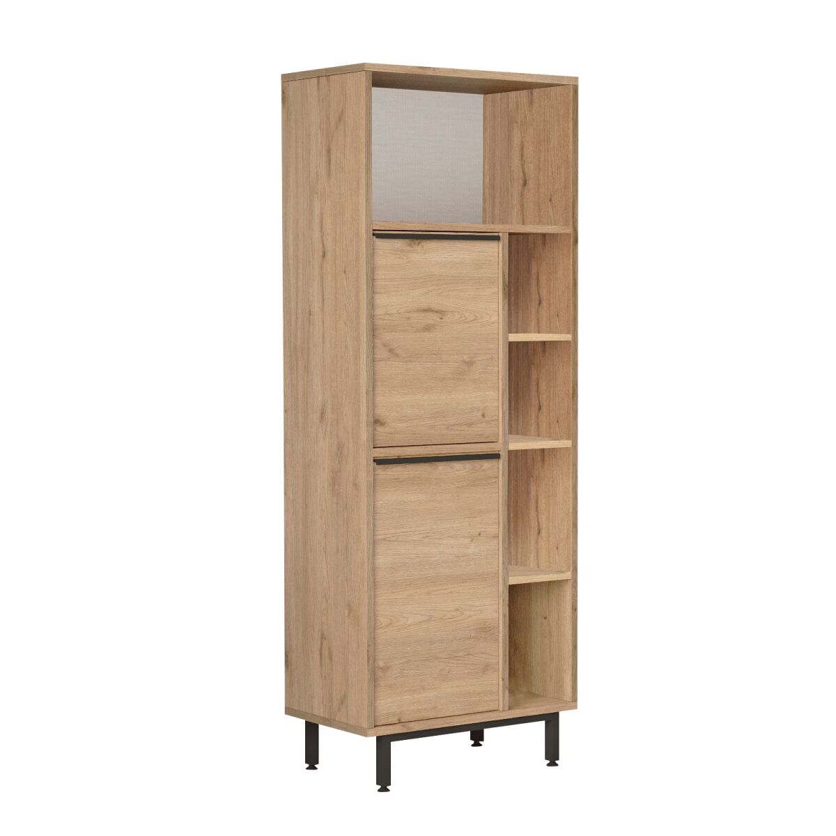 Стильный ореховый шкаф для ванной комнаты, 60 x 161.6 x 35.5 см