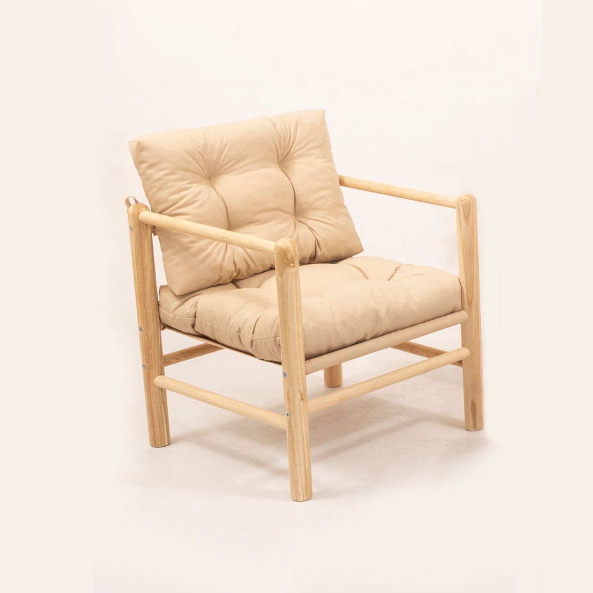 Elegantne Aia tugitool, Kreemjas Värv, 51 x 86 x 51 cm