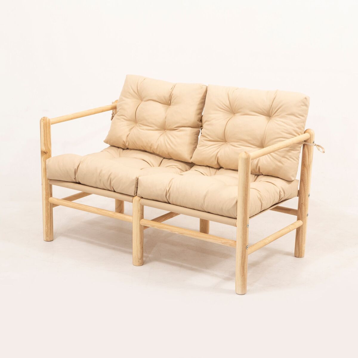 Elegantne 2-kohaline Aiasohva, Kreemjas, 110 x 86 x 51 cm