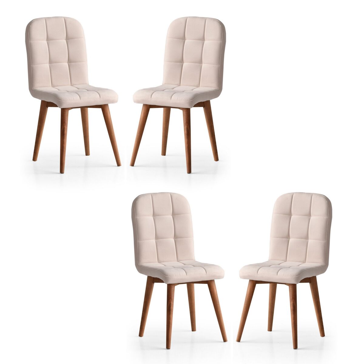 Elegantne Toolikomplekt (4 tükki), Kreem, 41 x 51 x 88 cm