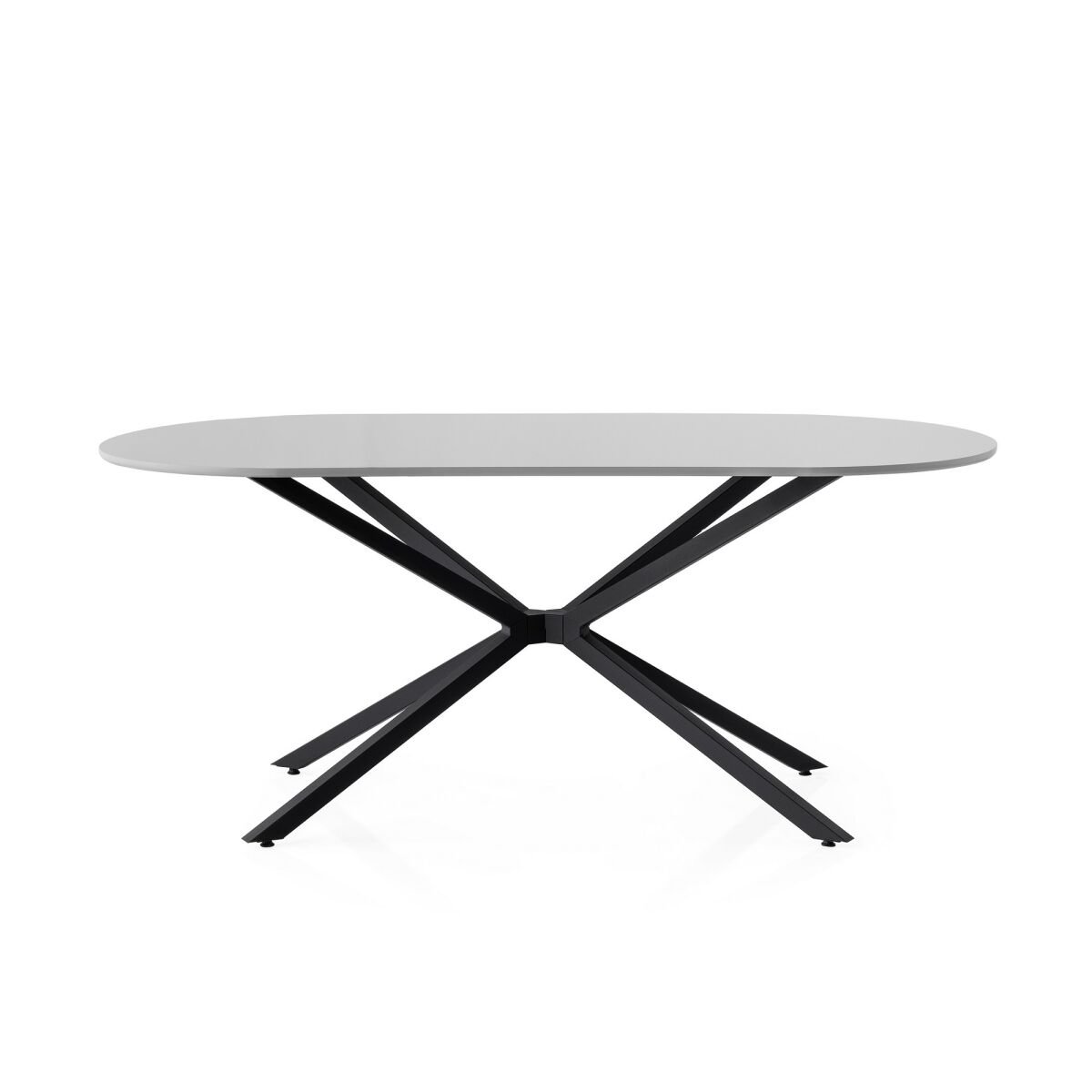 Stylish Light Grey Dining Table, 180 x 90 x 79 cm