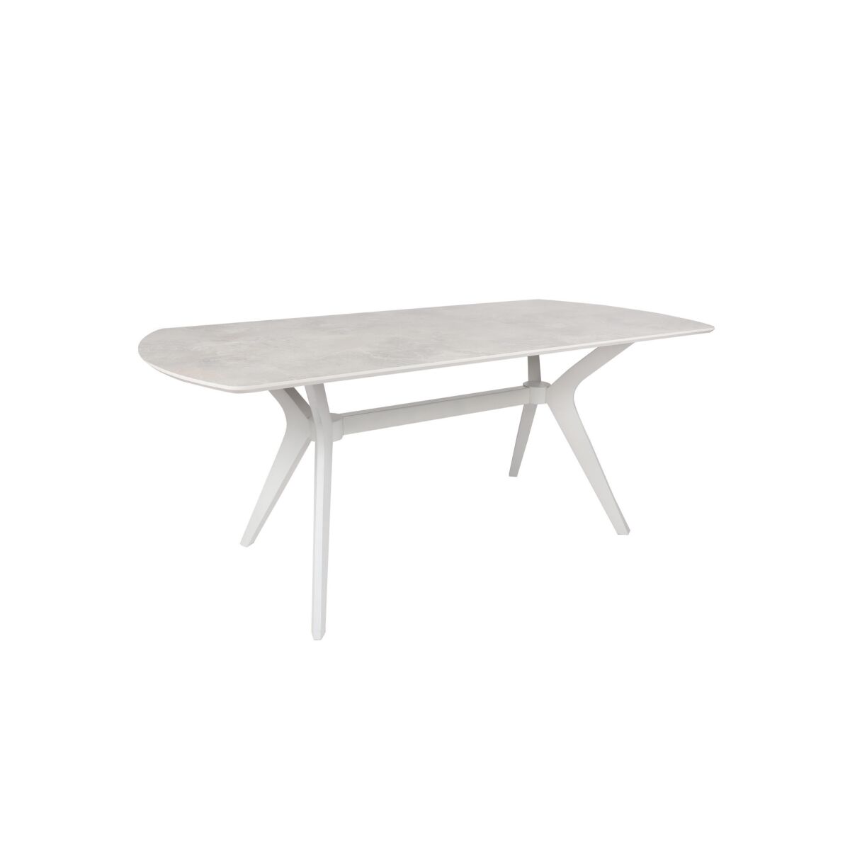 Modern Dining Table, 180 cm x 80 cm x 75 cm, White MDF with Plastic Legs