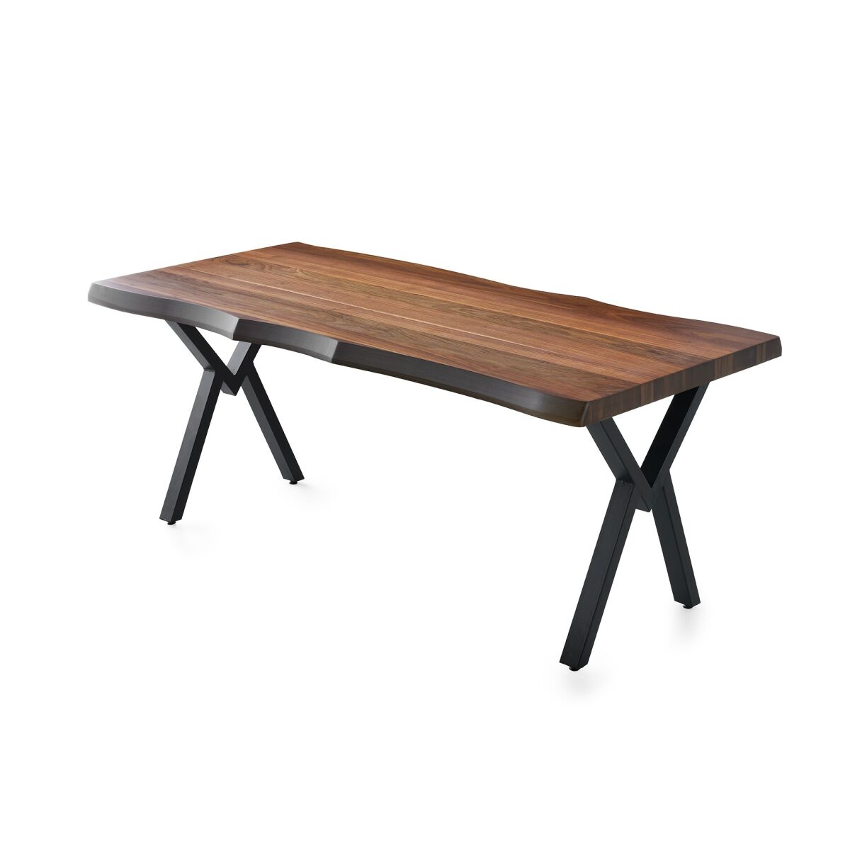Industrial Walnut Dining Table, 180 x 80 x 75 cm