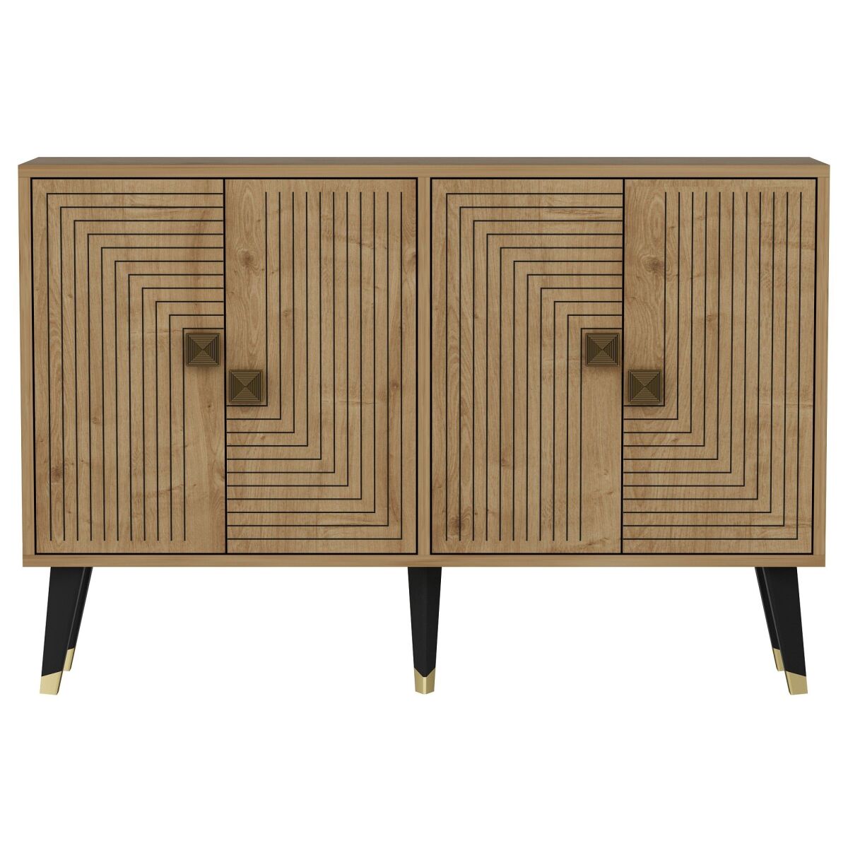Elegantne Konsoollaud, Safiirmişk Tamm ja Kuld, 120 x 80 x 30 cm
