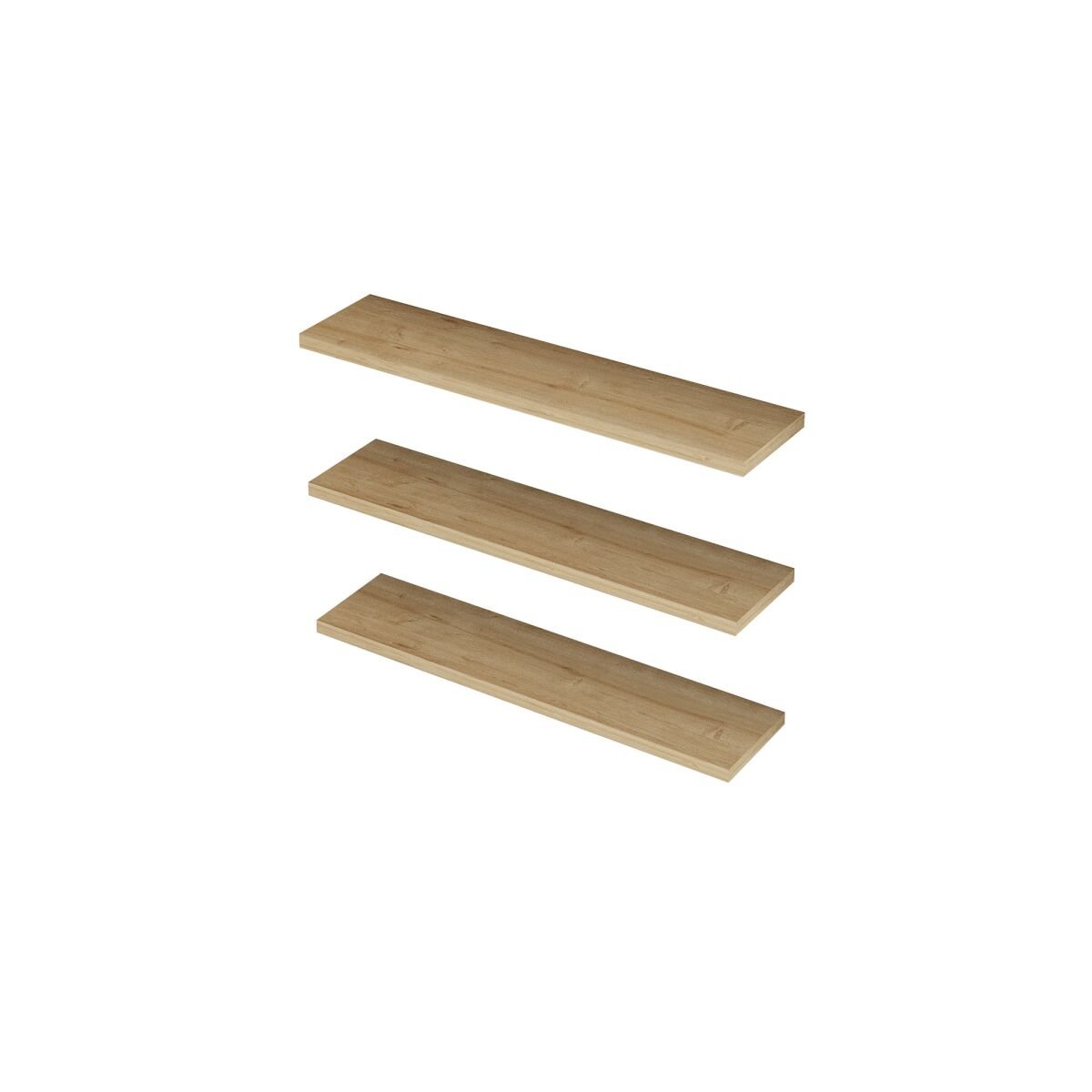 Skandinaavia seinariiulite komplekt (3 tk), safiir, 60 x 14,5 x 1,8 cm