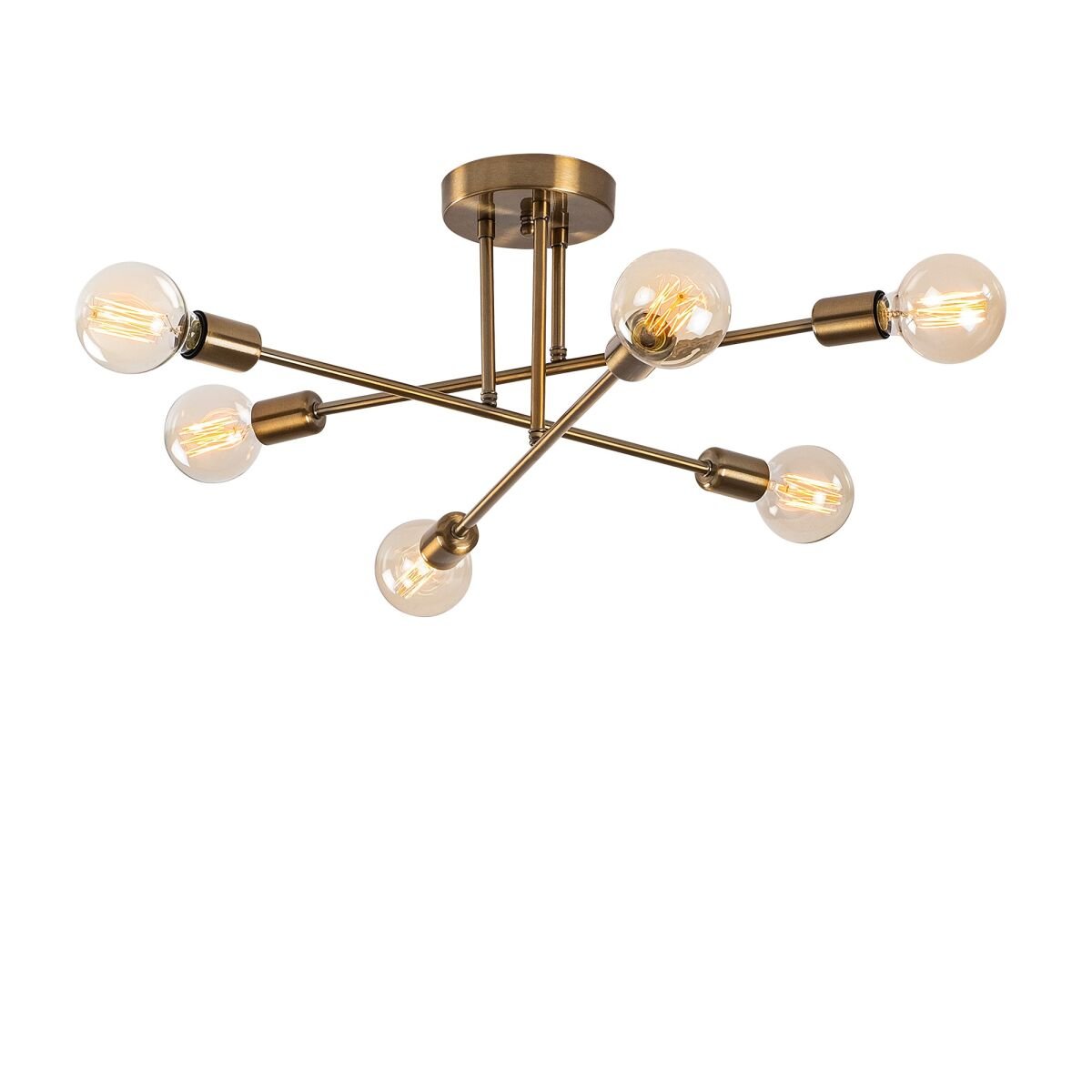 Elegantne Vintage Lühter, Metallkere, 64 x 64 cm, Kõrgus: 30 cm