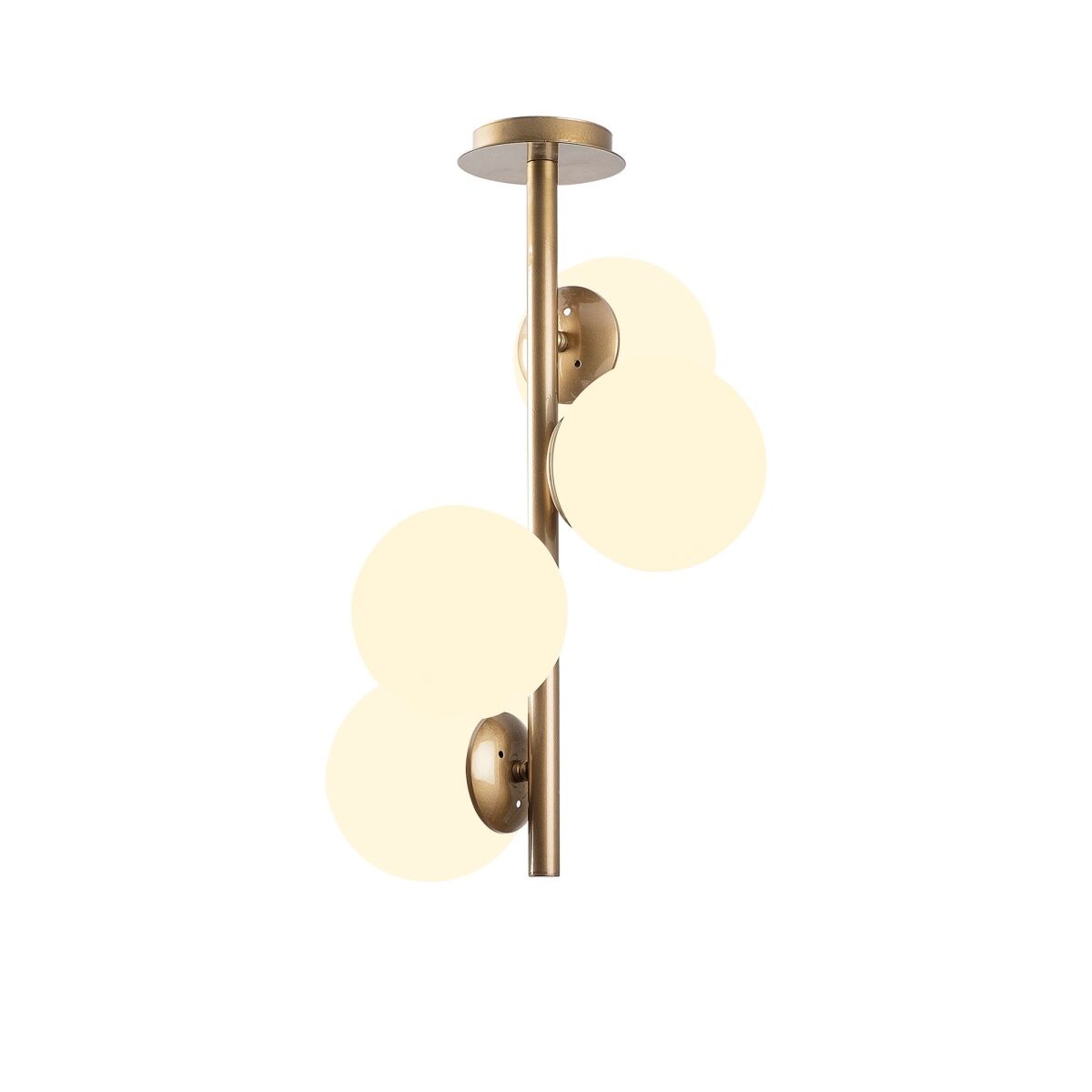 Glam Skandinaavia Läbipaistev lühter, kullast metallkorpus, 32 cm läbimõõt, 53 cm kõrgus, reguleeritav, 4 x E27 max 40W, elegantne valgustus kaasaegsetele ruumidele