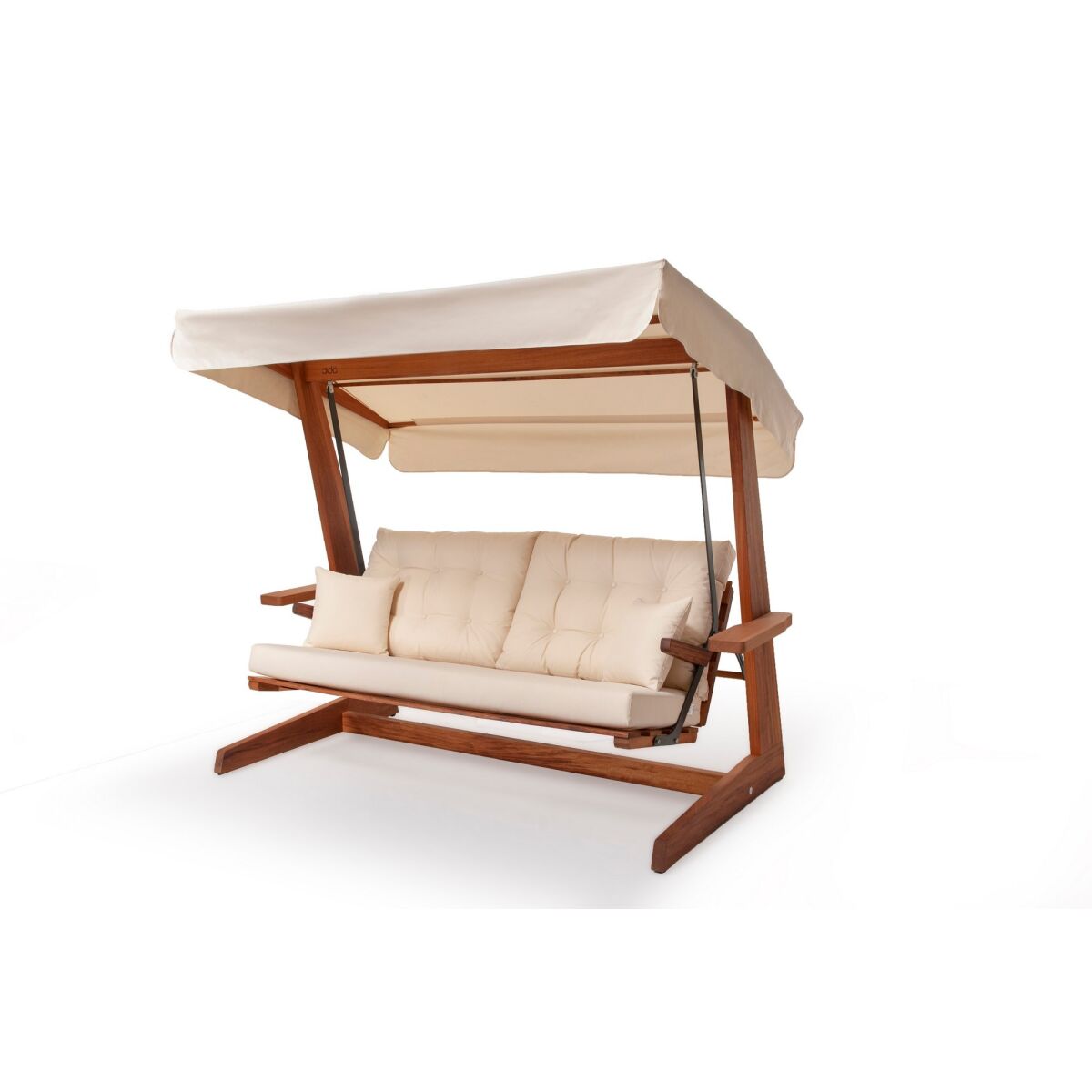 Aia kolmekohaline ripptool, Iroko puidust raam, veekindel Etisilk kangas, kandevõime 400 kg, mõõdud 235 x 195 x 117 cm
