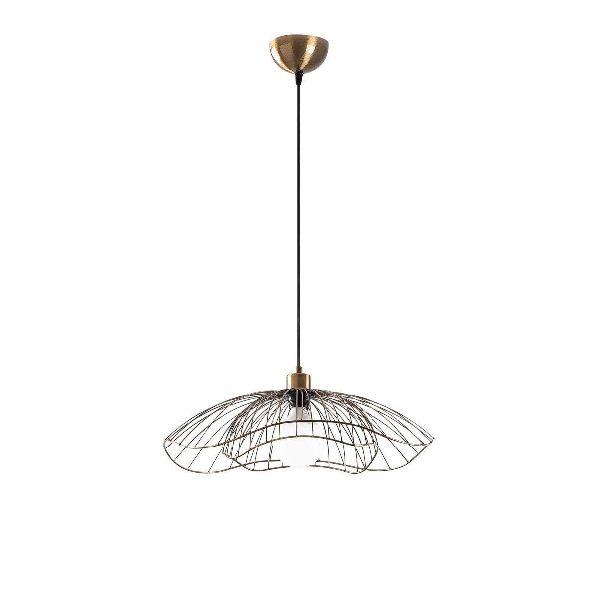 Kaasaegne Vintage Lühter, Rauast Korpus, 50 x 50 cm, Reguleeritav Kõrgus 31-111 cm, E27 Max 40W, Elegantne Disain Kodu ja Kontori Jaoks, IP20 Kategooria