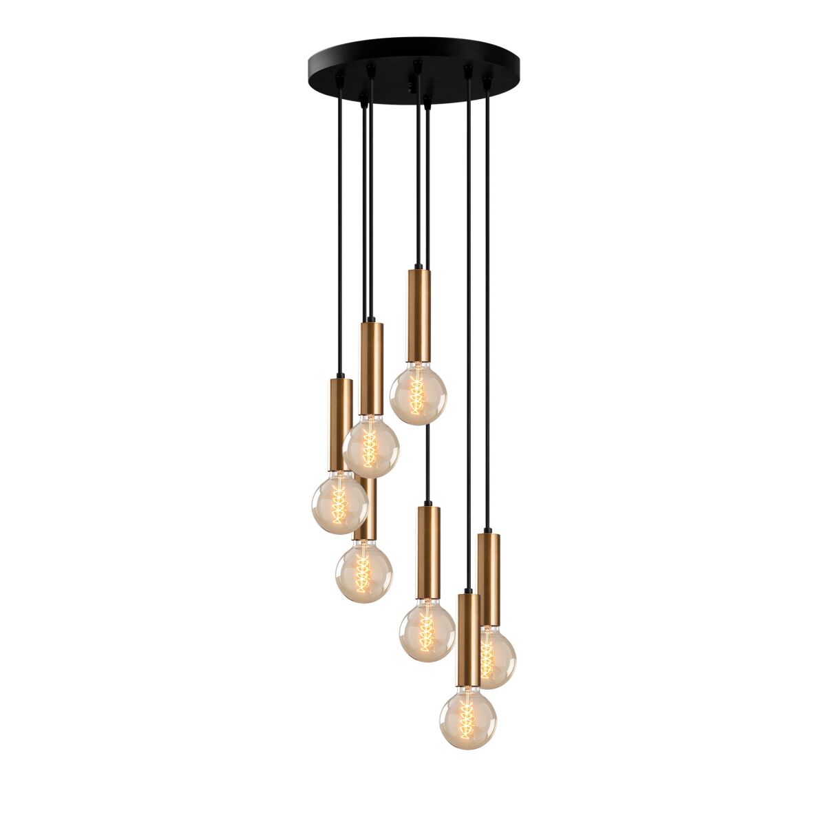 Elegantne vintage lühter, 40 x 136 cm, reguleeritava kõrgusega, metallkorpus, 7 x E27 max 40W, modernne glamuurne Skandinaavia disain, ideaalne kodu sisustuseks