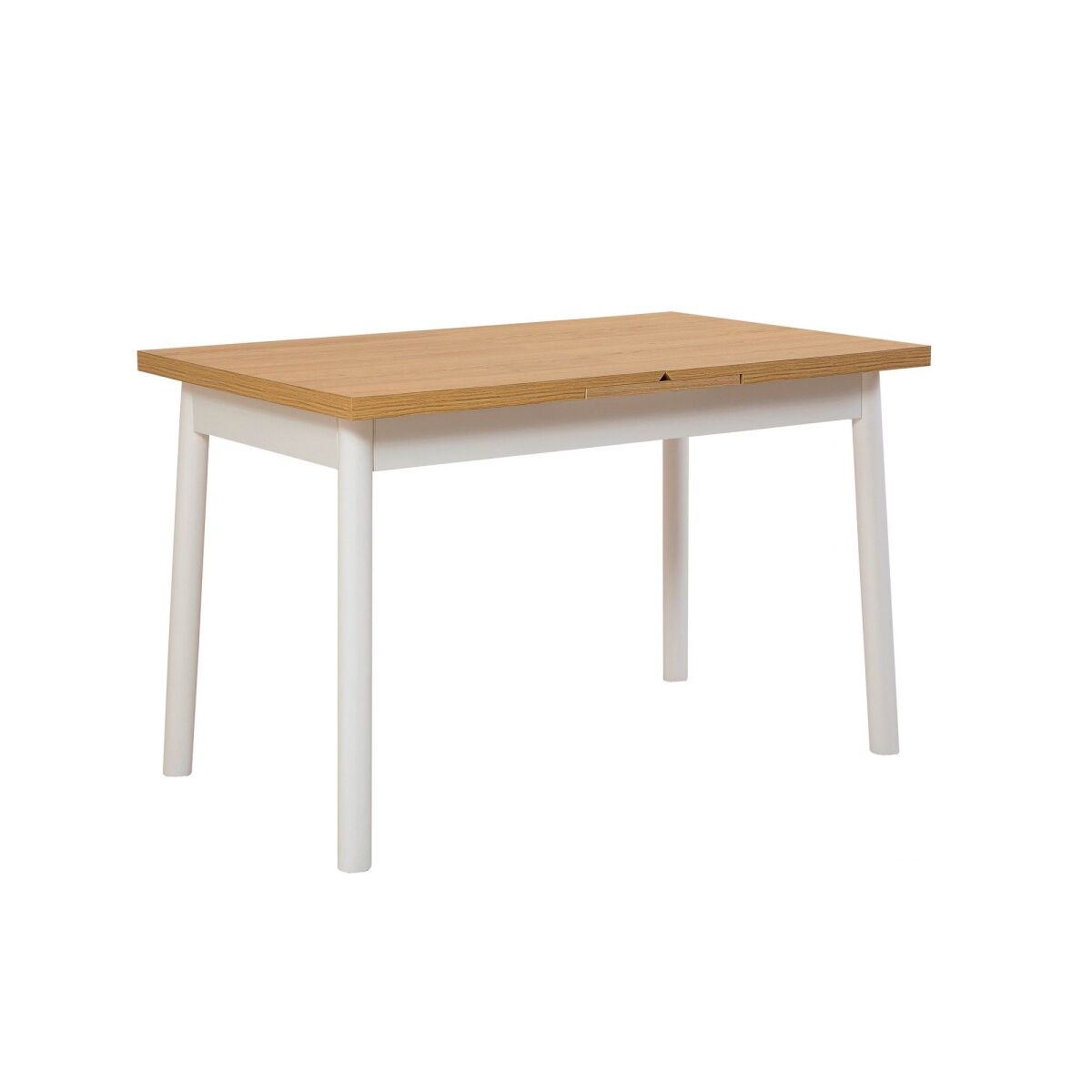 Раскладной Обеденный Стол, Белый, 120-153 x 75 x 77 см