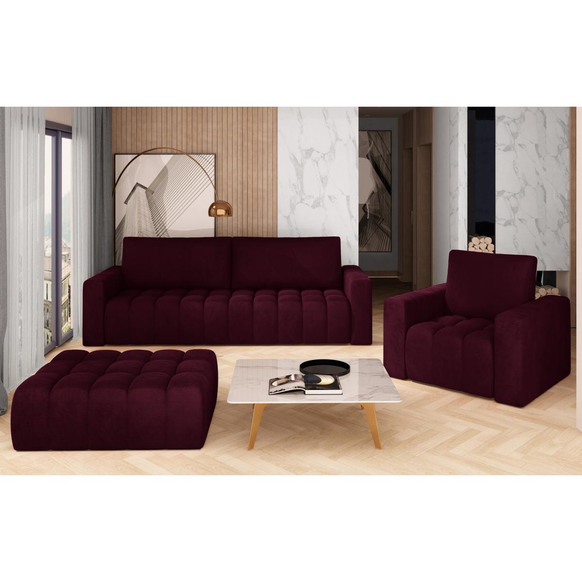 Pehme mööbli komplekt Lazaro 3+1+Pouf – Mat Velvet 68