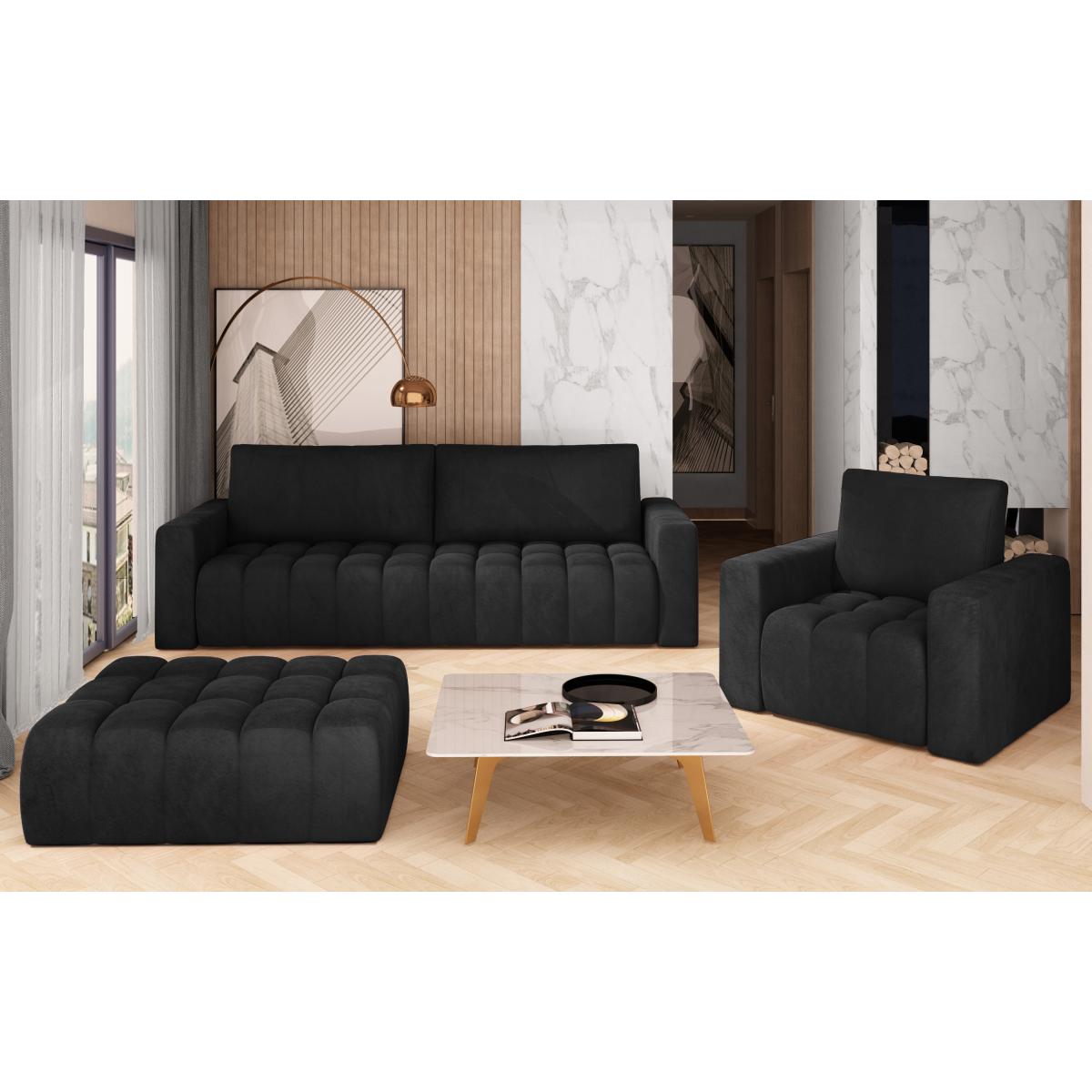 Pehme mööbli komplekt Lazaro 3+1+Pouf – Mat Velvet 99