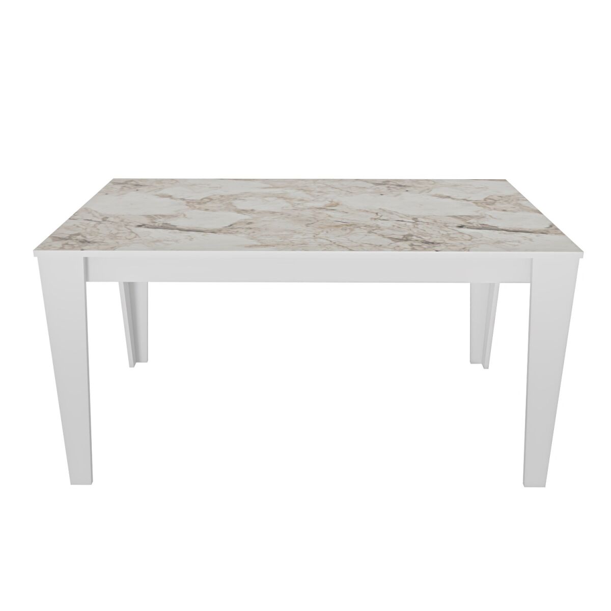 Elegant White Dining Table, 145 x 85 x 75 cm