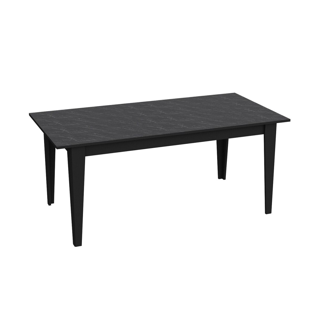 Modern Black Dining Table, 180 x 90 x 76.8 cm