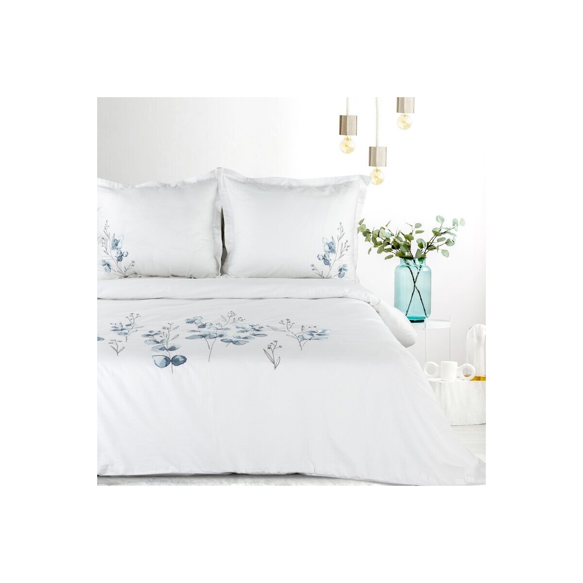 Комплект постельного белья Satin Reina 220 x 200 см Белый
