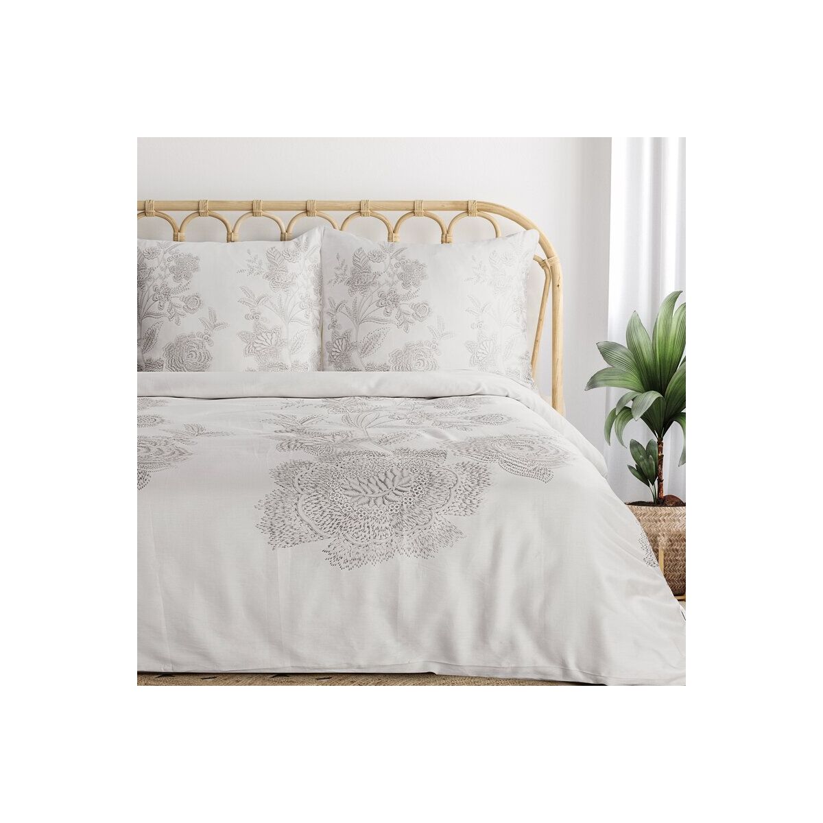 PREMIUM27 Satiin Voodipesukomplekt 140 x 200 cm Valge