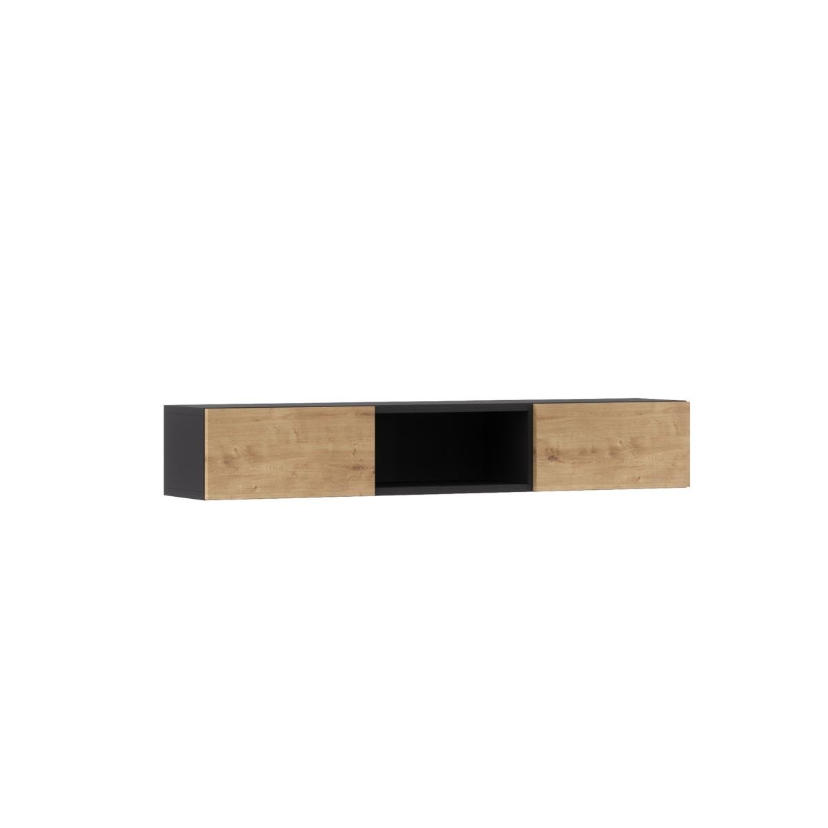 Seinariiul Lanzzi 120 Shelves Black Matt/Artisan Oak