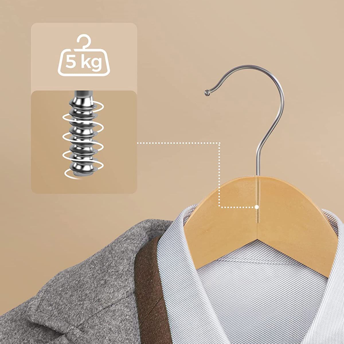 Vahtrapuust Rõivapuud, 10-osaline Komplekt